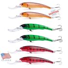 Lot of 6 Large Fishing Lures  Crankbaits, Swimbaits for  Walleye Bass