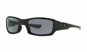 Mens Oakley Fives Squared Sunglasses Polished Black/Grey OO9238-04