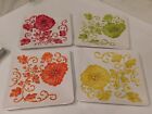 Laurie Gates Floral Melamine Plates Set of 4 Embossed (Multiple sets available)