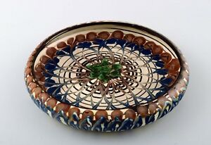 Kähler, Denmark, glazed stoneware dish bowl. App. 1940s