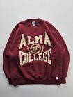 Vintage Russell Athletic Alma College 90s Maroon Crewneck Sweatshirt L USA