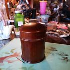 Antique Turned Woodenware Round Box with Lid Treen