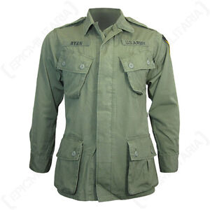 US Olive Green Tropical Jungle Jacket - Vietnam American Coat Shirt Repro New