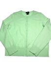 Lord & Taylor 100% Cashmere Cardigan Sweater Women’s Size L Green Soft
