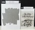 The Stamp Market MERRIEST GREETINGS Merry Christmas Rubber Stamps Dies Lot
