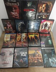 Lot Of 15 Horror Thriller Movie DVD’s The Grudge Wrong Turn The Devils Rejects