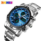 SKMEI Men Quartz Watch LED Digital Steel Wristwatch Casual Business Male Watches