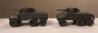 Tootsie Toy M-8 Armored Cars with Metal Body in solid green (set of 2)