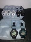 Lot of 7 Various Styles, Stylish Men's Digital Watches, Tested Working.