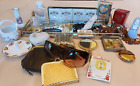 Vintage JUNK DRAWER LOT Vanity Collectibles Jewelry Mirrors Compact Perfume 34pc