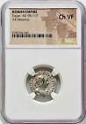Roman Empire 98-117 AD Trajan AR Denarius Silver NGC Choice VF Very Fine