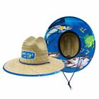 Fish Shoaling Under Water Men's Sun Hat Straw Hat For Beach, Boating, Fishing..