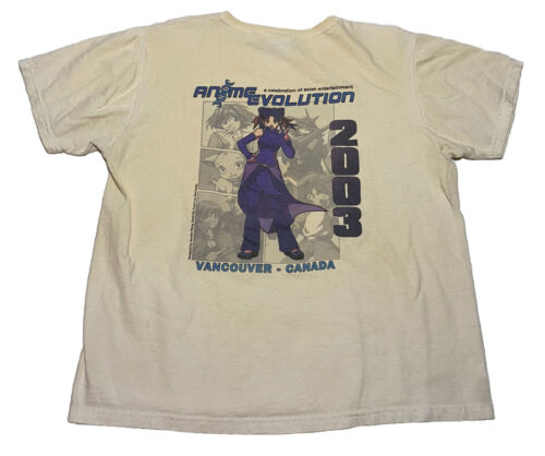 Vintage 00s Anime Evolution 2003 T Shirt Womens  Size Medium Expo Manga W7