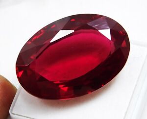 Certified 57.10 Ct Natural Red Ruby Oval Cut Stunning Loose Gemstone