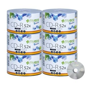 300 Pack MyEco CD-R CDR 52X 700MB 80Min Economy Logo Blank Recordable Media Disc