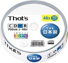 Taiyo-yuden That's CD-R x48 700MB printable CDR80WPY10BV 10discs Made in...
