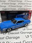 AUTO WORLD 1972 Ford Mustang Mach 1 Grabber Blue Muscle Car 1:64 Diecast NEW