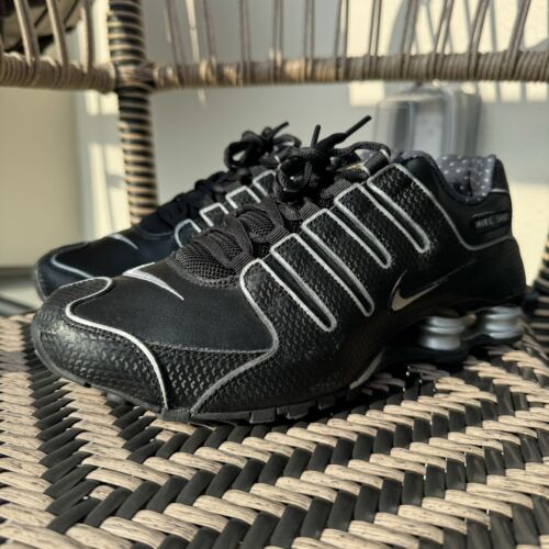 Nike Shox NZ Shoes Women's Size 9 Black Training Running Sneakers Leather