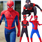 Spider-Man Costume Superhero Miles Halloween Jumpsuit Kids Boys Bodysuit Cosplay