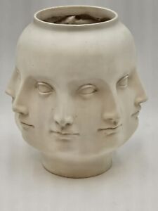 TMS Pietro Fornasetti Style Perpetual Face Planter Or Vase Dora Maar white