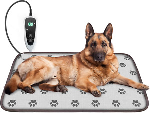 Large Dog Heating Pad 34X21 in Waterproof Pet Heating Pad Smart Thermostat Switc