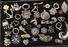 Lot Of 40 Various Silver Vintage To Modern Brooches And Pins