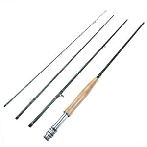 Twinfish Fly Rod 9ft 6 WT Graphite 4 Pieces Medium-Fast Action Trout Fly Pole