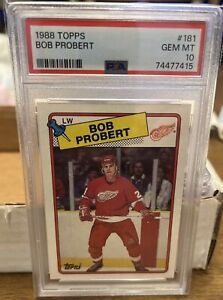 PSA  10 Gem Mint BOB PROBERT 1988/89 TOPPS #181 ROOKIE CARD Red Wings LEGEND!