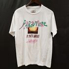 Paramore Mens North America Graphic T Shirt Size M White Short Sleeve Crew Neck