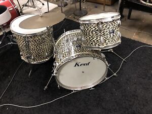 1960s Kent Complete drum set Oyster Pearl Rare!