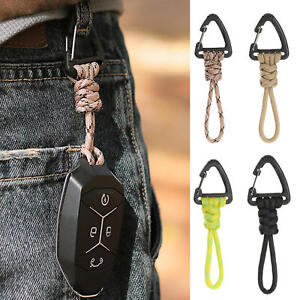 3PCS Paracord Backpack Clips Outdoor Anti-Lost Wrist Keychain Strap 11*3.5cm