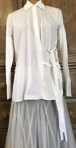 HELMUT LANG       BEAUTIFUL       WHITE SHIRT     with    TIES       s. S