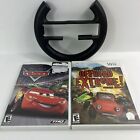 Disney Pixar Cars and OffRoad extreme (Nintendo Wii 2006) with Steering Wheel.