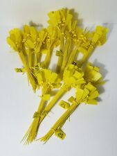 New Listing300 Yellow Plastic Security Tags Pull Ties Secure Anti-Tamper Seals