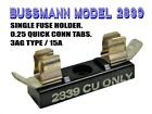 FUSE BLOCK, SINGLE, AGC-STYLE, OPEN-AIR, BUSSMANN MODEL 2839, QUICK CONNECTS