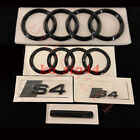 S4 Gloss Black Badges Package For Audi S4 B9 2010-2019 Full Blacked Out Pack