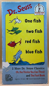 Dr. Seuss One Fish Two Fish Red Fish Blue Fish VHS 1992 **Buy 2 Get 1 Free**