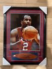 Moses Malone signed autographed Basketball cut auto 76ers photo collage JSA