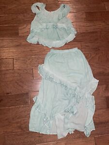 NWOT Free People If Only two piece skirt top set Flowy Boho dress Size XS