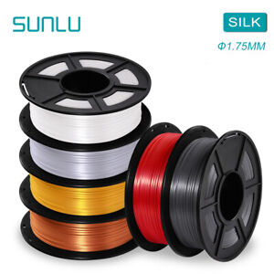 SUNLU PLA+ Silk Filament 1.75mm for 3D Printer 1KG/Spool PLA PLUS Shiny Metallic