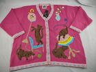 New Cardigan Sweater Vintage 3XL Storybook Knits Tonkinese Cats Pink Kittens