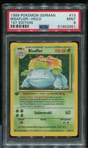 Bisaflor / Venusaur 15 PSA 9 German 1st Edition Base 1999 Pokemon Holo Set 2822