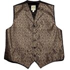 Wah Maker Mens Size M Bronze Paisley Western Frontier Button Vest Made in USA