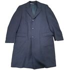 Vintage Burnbrae Saxony Mens Gray WOOL TWEED Overcoat Coat 40R Trench Coat
