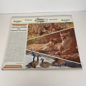 Vintage Remington 1993 Calendar Wildlife Scenes Lewiston Id Husky Sport Shop