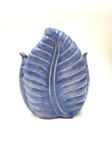 Stangl Art Pottery American Terra Rose Blue Leaf 6 1/2” Vase 3442