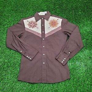 Vintage Kennington Western Yoke Button Shirt S 18x28 Quilted Artisan Patchwork
