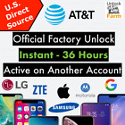 ATT AT&T Active On Another Account Factory Service iPhone Samsung Sonim LG ZTE
