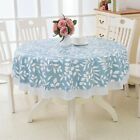 Flower Lace Round Tablecloths PVC Table Covers Waterproof for Dining Home Modern