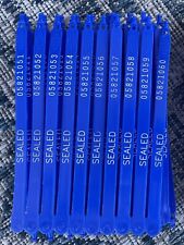 25 Plastic Numbered Security Seals - Blue